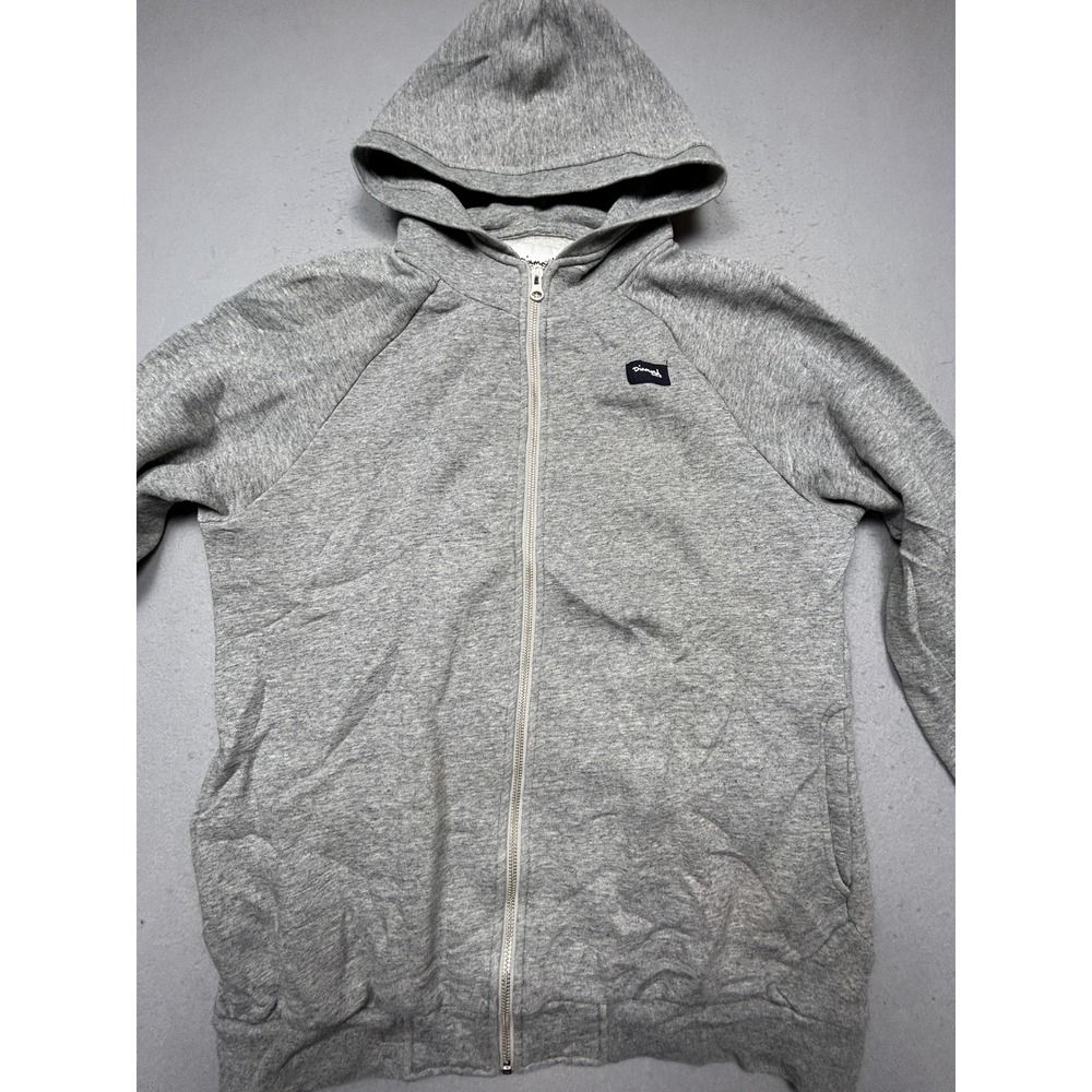 Diamond Supply Co Zip Up Hoodie Cotton Blend Heather Gray Large Mens